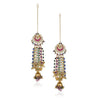 Gold Plated Kundala Kundan Shoulder Duster Jhumkis