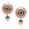 Gold & Silver Plated Kundala Pink Zircon  Earrings