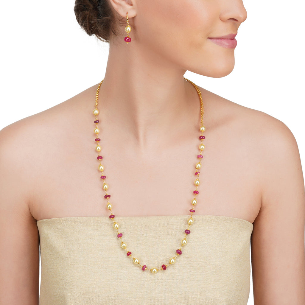 Buy J Pearls Prominent 2 String Necklace Set - Real Pearl Jewelry Online at  Best Price | Distacart