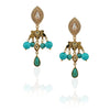 Gold Plated Poorak Turquoise Kundan Necklace Set