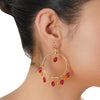 Gold Plated Balan Jade Hoops