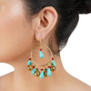 Gold Plated Balan Turquoise Gold Beads Hoops