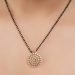 Gold Plated Zircon Circle Mangalsutra