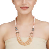 DOR PINK WHITE OPAL NECKLACE