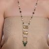 GOLD PLATED MONSOON GREEN & RED KUNDAN NECKLACE