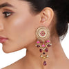 GOLD PLATED SHRUTIPAT RED KUNDAN EARRINGS