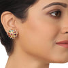 GOLD PLATED PURNA NAVRATTAN PENDANT NECKLACE SET