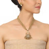 GOLD PLATED PURNA WHITE KUNDAN NECKLACE SET