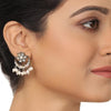 SILVER PLATED PURNA WHITE KUNDAN NECKLACE SET