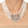 SILVER PLATED PURNA WHITE KUNDAN NECKLACE SET