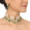 GOLD PLATED PURNA KUNDAN CHOKER NECKLACE SET