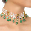 GOLD PLATED PURNA KUNDAN CHOKER NECKLACE SET