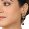 GOLD PLATED PURNA ORANGE NECKLACE SET