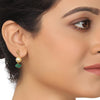 GOLD PLATED PURNA GREEN TEMPLE NECKLACE SET