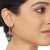 GOLD PLATED PURNA BLUE KUNDAN PEACOCK NECKLACE SET