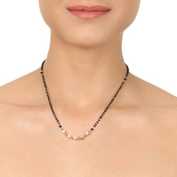 GOLD PLATED MANGAL ZIRCON MANGALSUTRA