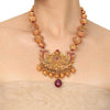 Gold Plated Deva Peacock Necklace Set