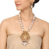 Gold Plated Deva Krishna Kundan Pearl Necklace Set