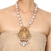 Gold Plated Deva Krishna Kundan Pearl Necklace Set