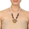 Gold Plated Deva Lakshmi Kundan Pendant Necklace