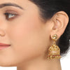 Gold Plated Deva Temple Jhumki Earrings