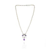 SILVER PLATED PURNA WHITE ZIRCON NECKLACE SET