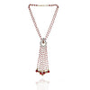 GOLD PLATED PURNA CORAL ZIRCON NECKLACE SET