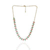 GOLD PLATED PURNA RED GREEN NECKLACE SET