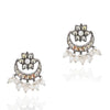 SILVER PLATED PURNA WHITE KUNDAN NECKLACE SET