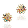 GOLD PLATED PURNA NAVRATTAN PENDANT NECKLACE SET