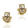 GOLD PLATED PURNA WHITE KUNDAN NECKLACE SET