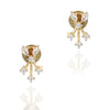 GOLD PLATED PURNA CORAL ZIRCON NECKLACE SET