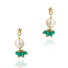 GOLD PLATED PURNA GREEN TEMPLE NECKLACE SET