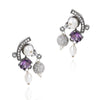 SILVER PLATED PURNA WHITE ZIRCON NECKLACE SET