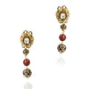 GOLD PLATED PURNA ORANGE NECKLACE SET