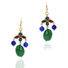 GOLD PLATED PURNA BLUE KUNDAN PEACOCK NECKLACE SET