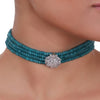 Silver Plated Celestial Turquoise Choker Set
