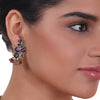 Gold Plated Celestial Tourmaline Peacock Choker Set