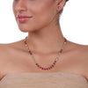Gold Plated Ruby Celestial Chain Necklace Set