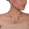 Gold Plated Celestial Navrattan Necklace Set
