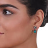 Silver Plated Celestial Turquoise Round Choker Set