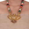 Gold Plated Sankranti Temple Laxmi Navrattan Necklace Set