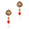 Gold Plated Deva Lakshmi Coral  Necklace Set
