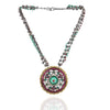Gold & Silver Plated Mishran Red & Green Kundan Necklace