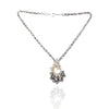 Gold & Silver Plated Mishran Kundan Peacock Pendant Necklace