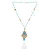 Gold & Silver Plated Mishran Kundan Pendant Necklace