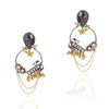 Gold & Silver Plated Mishran Kundan Chandbali Earrings
