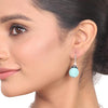 Silver Plated Dor Turquoise Baroque Necklace Set