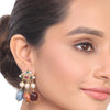 Gold Plated Manihaar Tourmaline Zircon Ball Necklace Set