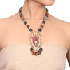Gold Plated Manihaar Tourmaline Zircon Ball Necklace Set